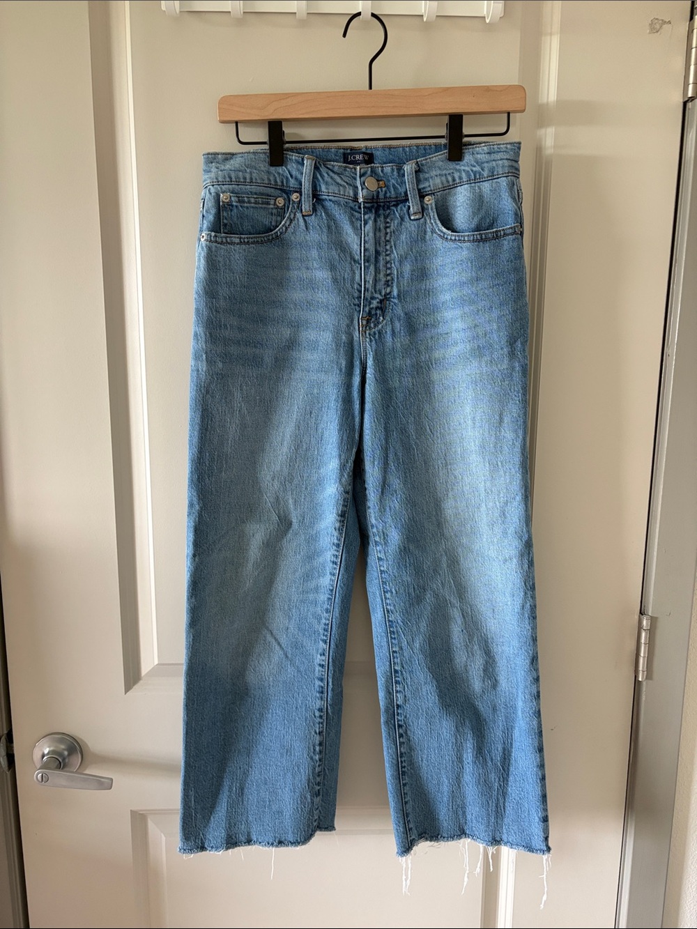 J. Crew High-Rise Slim Wide Leg Jeans